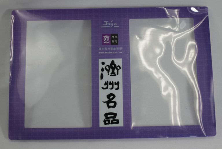 투명pvc원단 인쇄  (생선박스 상면 포장)