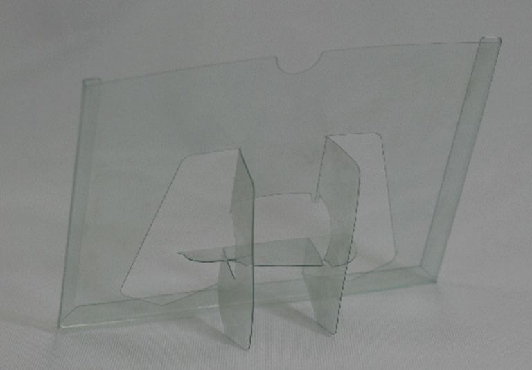 투명pvc 원단 , 열 절곡 가공(책상용 카렌다 꽃이)